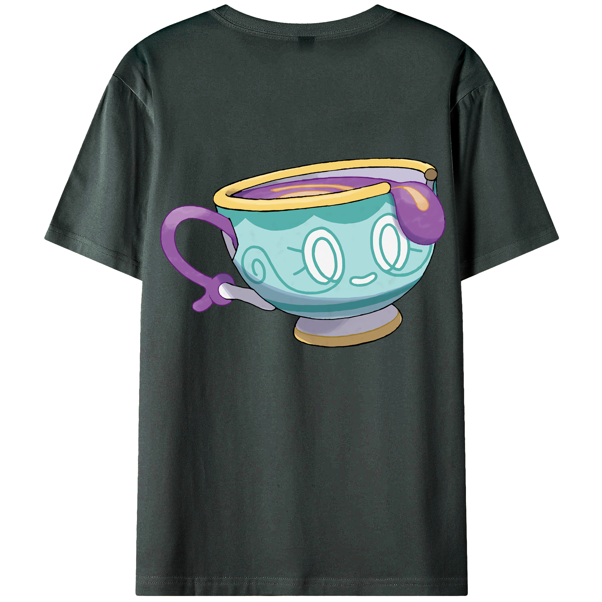 （画像用） ポケットモンスター Pokémon 綿100％ メンズ半袖Tシャツ（バックプリント） 通気性